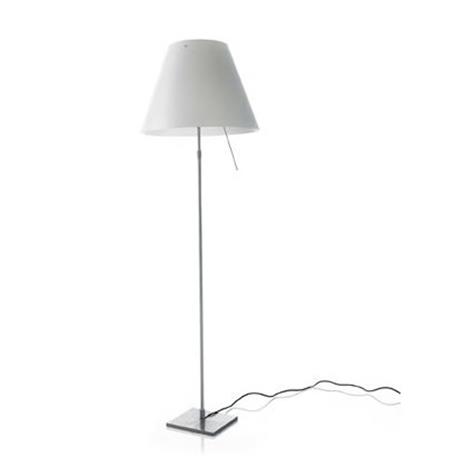 Luceplan Costanza Floor Lamp, Aluminum/White