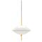 Fritz Hansen Clam Pendant White / Brass, 500 mm – kuva 6