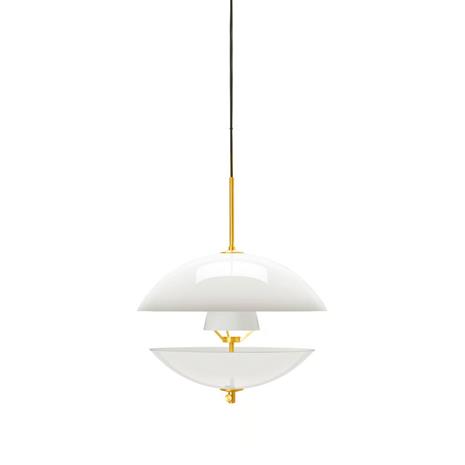 Fritz Hansen Clam Pendant White / Brass, 500 mm
