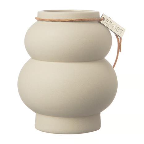 ERNST Curvy Vase Stoneware Beige, 21.5x12 cm