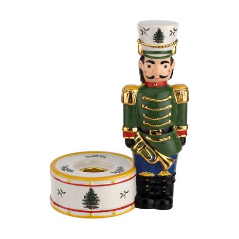 Spode Christmas Tree Nutcracker kynttilänjalka 17,5 cm Green