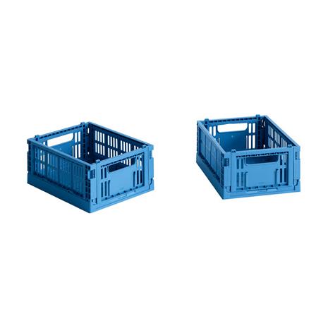 HAY - Set of 2 Colour Crate Mini - Electric Blue