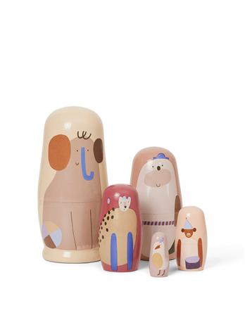 ferm LIVING - Critter Nesting Dolls Multi