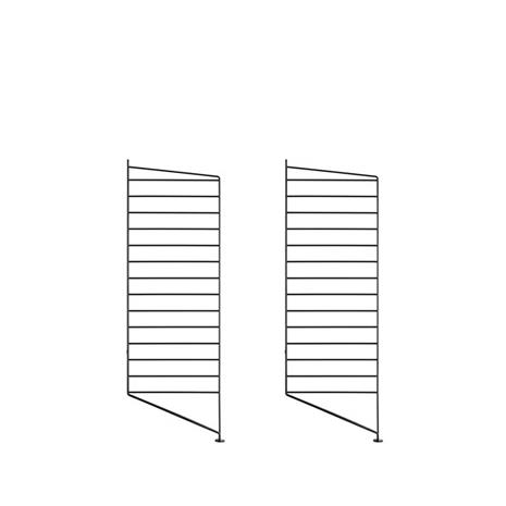 String String lattiakaide musta, 85x30 cm, 2 kpl
