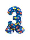 Folat BV - Standing Foil Balloon Colorful Dots Number 3 - 72cm