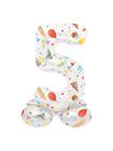 Folat BV - Standing Foil Balloon Joyful Party Number 5 -72cm