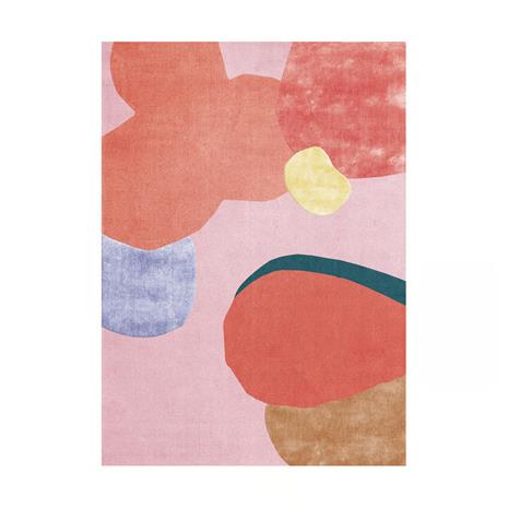 Layered Flower Field villamatto 200x300 cm Pink