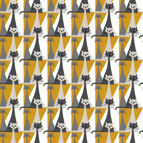 Arvidssons Textil Kitty kangas Keltainen – kuva 6/8