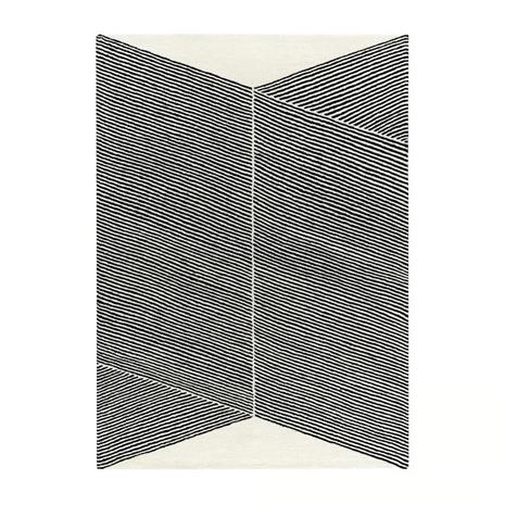NJRD Rectangles-villamatto, luonnonvalkoinen 170x240 cm