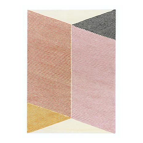 NJRD Rectangles-villamatto, vaaleanpunainen 170x240 cm