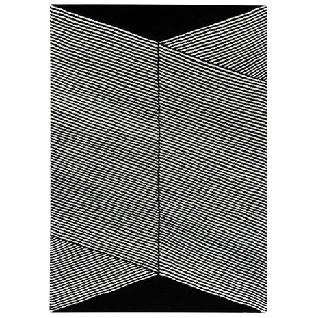 NJRD Rectangles-villamatto, musta 200x300 cm