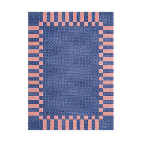 Layered Teklan frame villamatto Cobalt salmon, 180x270 cm