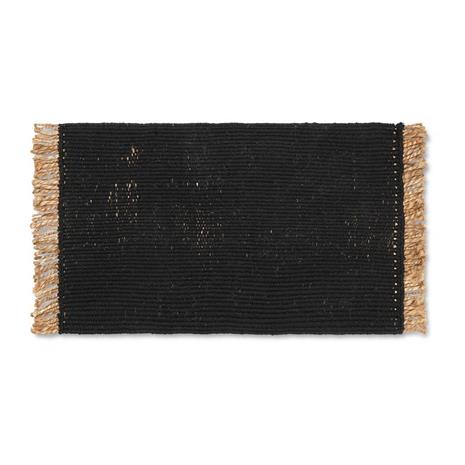 Ferm Living Block Mat, Black/Natural