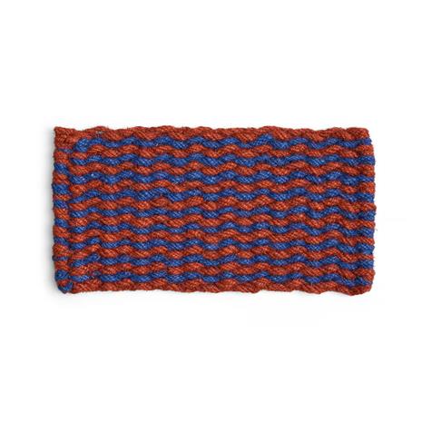 HAY Coco Stripe Wave kynnysmatto Brown-navy