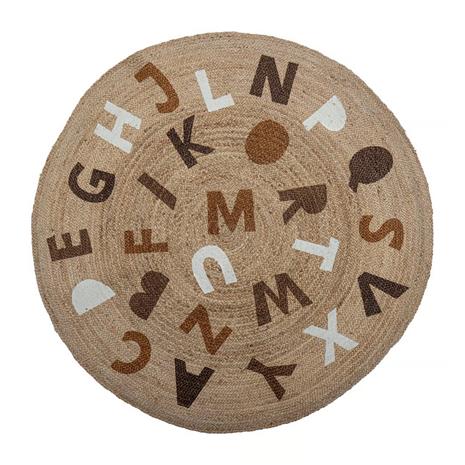 Bloomingville Dinne juuttimatto ä˜ 130 cm Aakkoset