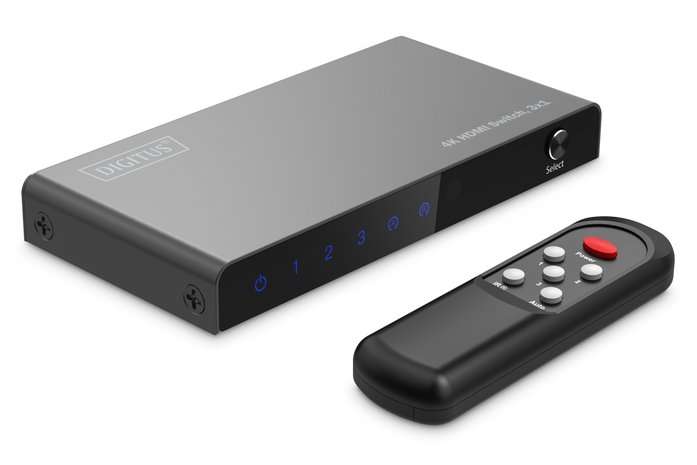 DIGITUS DS-55331 - video/audio switch - 4K - 3 x 1