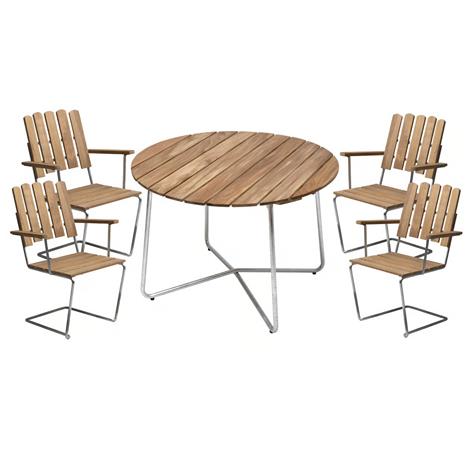 Grythyttan Stålmöbler Classic ruokailuryhmä - 9A 100 cm + 4kpl A2
