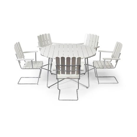 Grythyttan Stålmöbler Classic ruokailuryhmä - 9A 120 cm + 5kpl A2