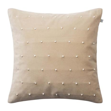 Chhatwal & Jonsson Roma Tyynynpäällinen Tan/off-white 50x50 Cm - Koristeyynyt & Suojukset Cotton Velvet Luonnonvalkoinen - CC030108-20V