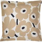 Marimekko Pieni Unikko Tyynynpäällinen 50x50 Cm / Luonnonvalkoinen / Tummansininen - Koristetyynyt & Suojukset Puuvilla Beige - 074651-185