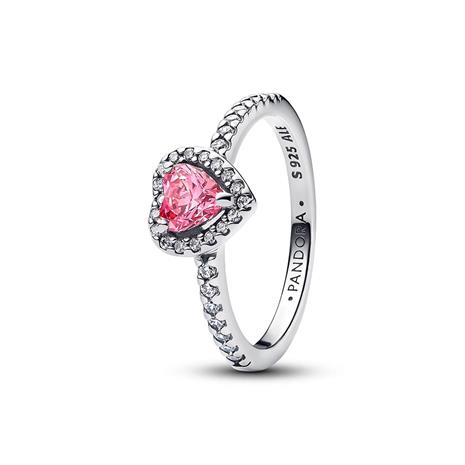 Pandora Timeless pinkki sydänsormus 198421C03-50