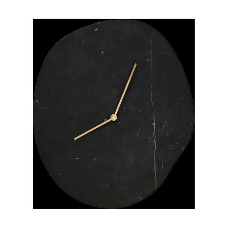 Ferm Living Melt seinäkello 28 x 33 cm Black marble – kuva 1/4