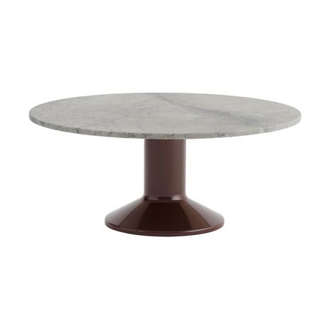Muuto Midst-sohvapöytä Harmaa marmori-tummanpunainen, ä˜90 cm