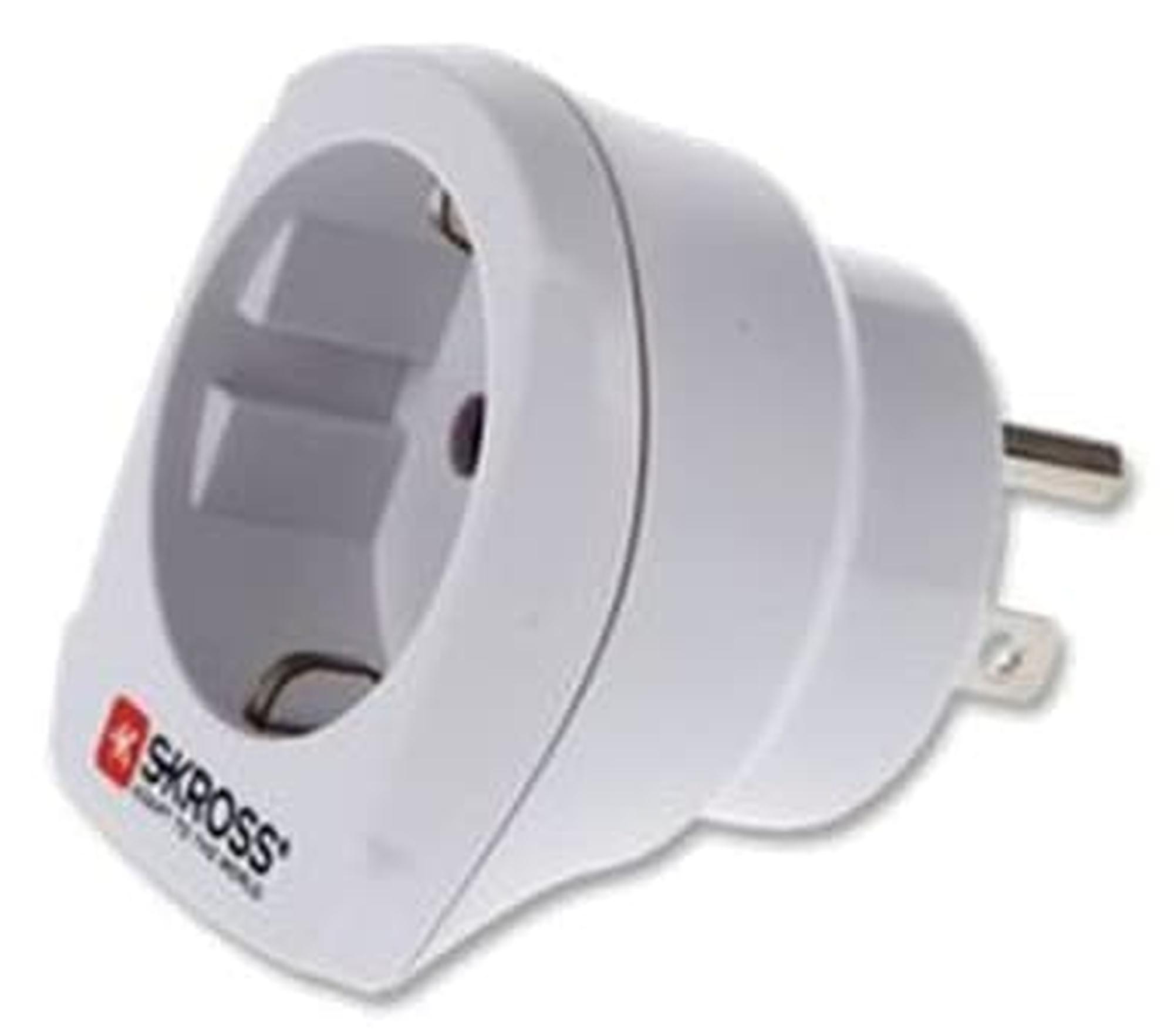SKROSS â€“ Europe to USA Grounded Travel Adapter, 15A, 110-125V, white (1.500203-E)