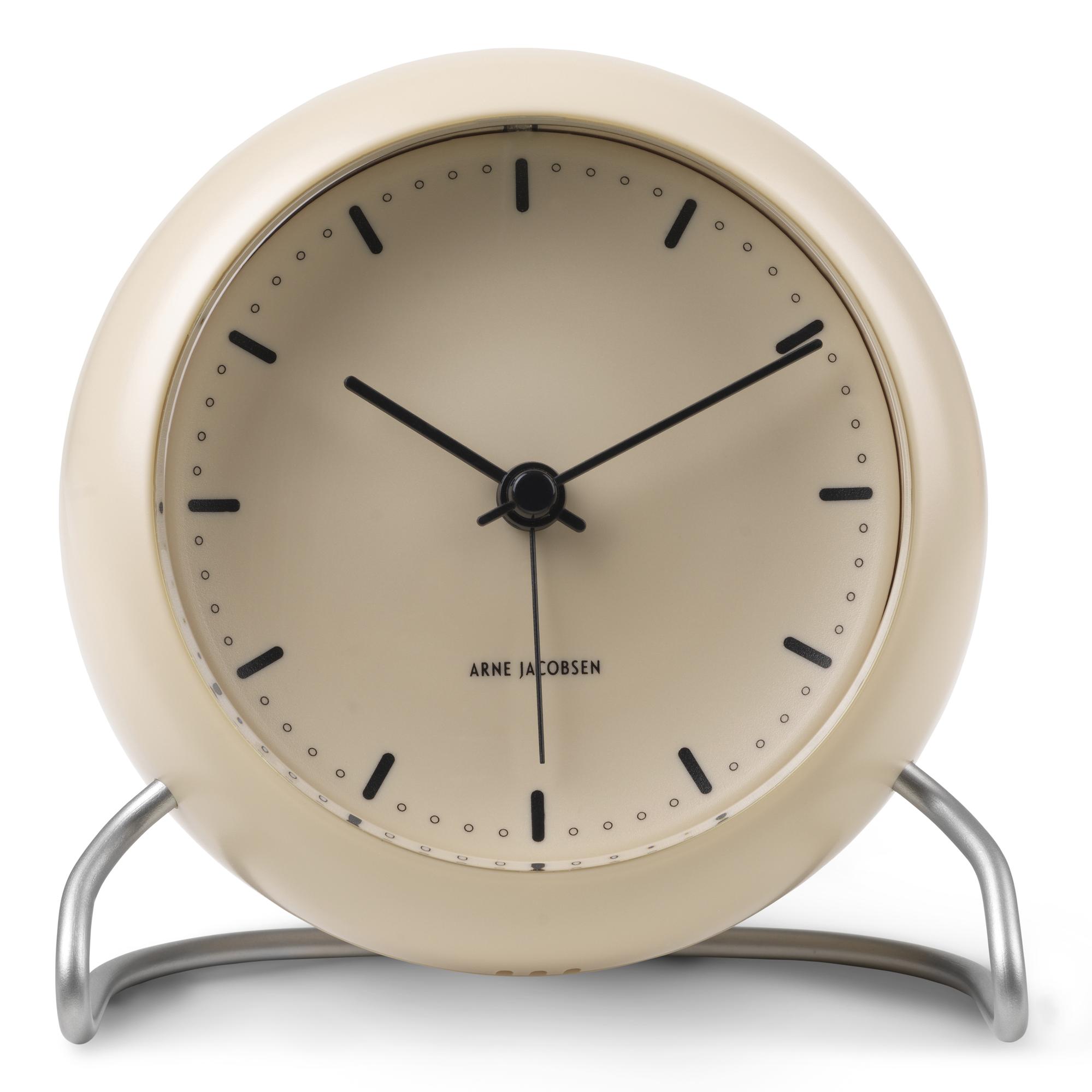 Arne Jacobsen City Hall Pöytäkello - Pöytäkellot Abs Sandy Beige - 43693