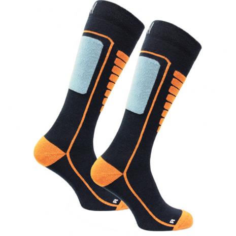Norfolk Courchevel, laskettelusukat, navy/oranssi – kuva 1/1
