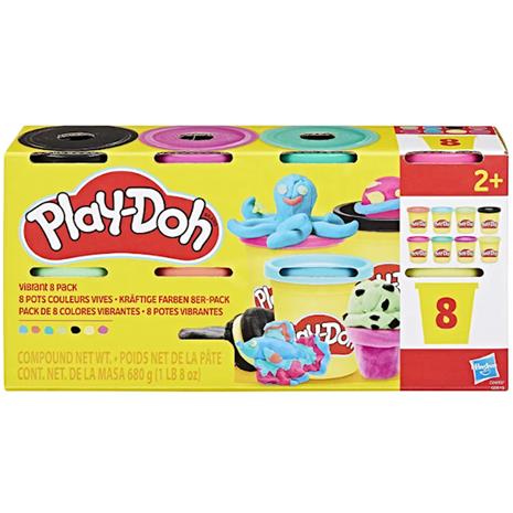 Play-Doh Vibrant 8 Pack Solid 680G