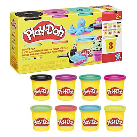 Play-Doh Vibrant 8 Pack Solid 680G