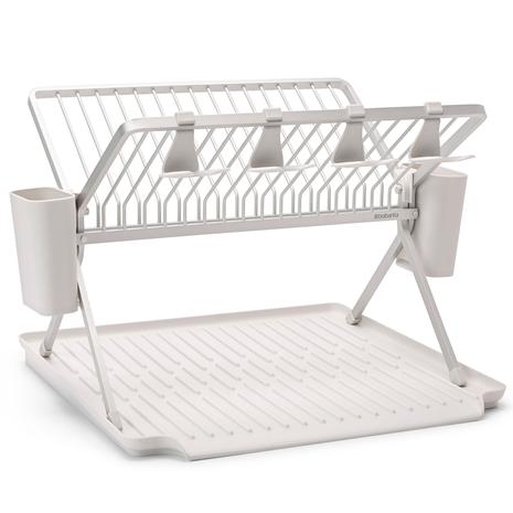 Brabantia-astiankuivausteline, kokoontaitettava, iso, vaaleanharmaa