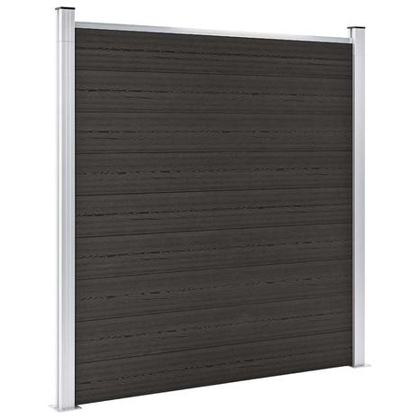 vidaXL Aitapaneeli WPC 180x186 cm musta