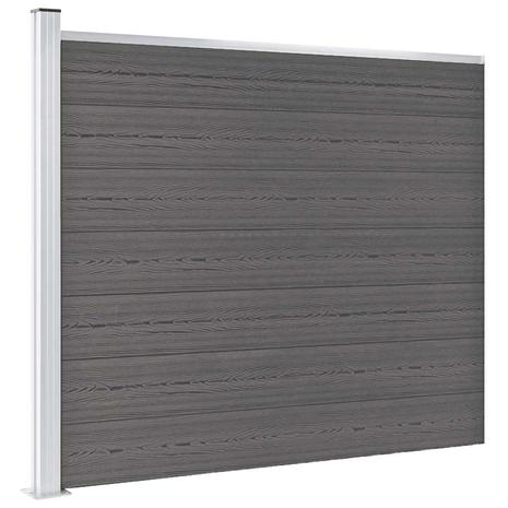 vidaXL Aitapaneeli WPC 175x146 cm harmaa