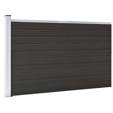 vidaXL Aitapaneeli WPC 175x105 cm musta