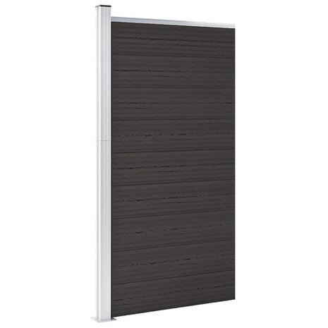 vidaXL Aitapaneeli WPC 95x186 cm musta – kuva 8/8