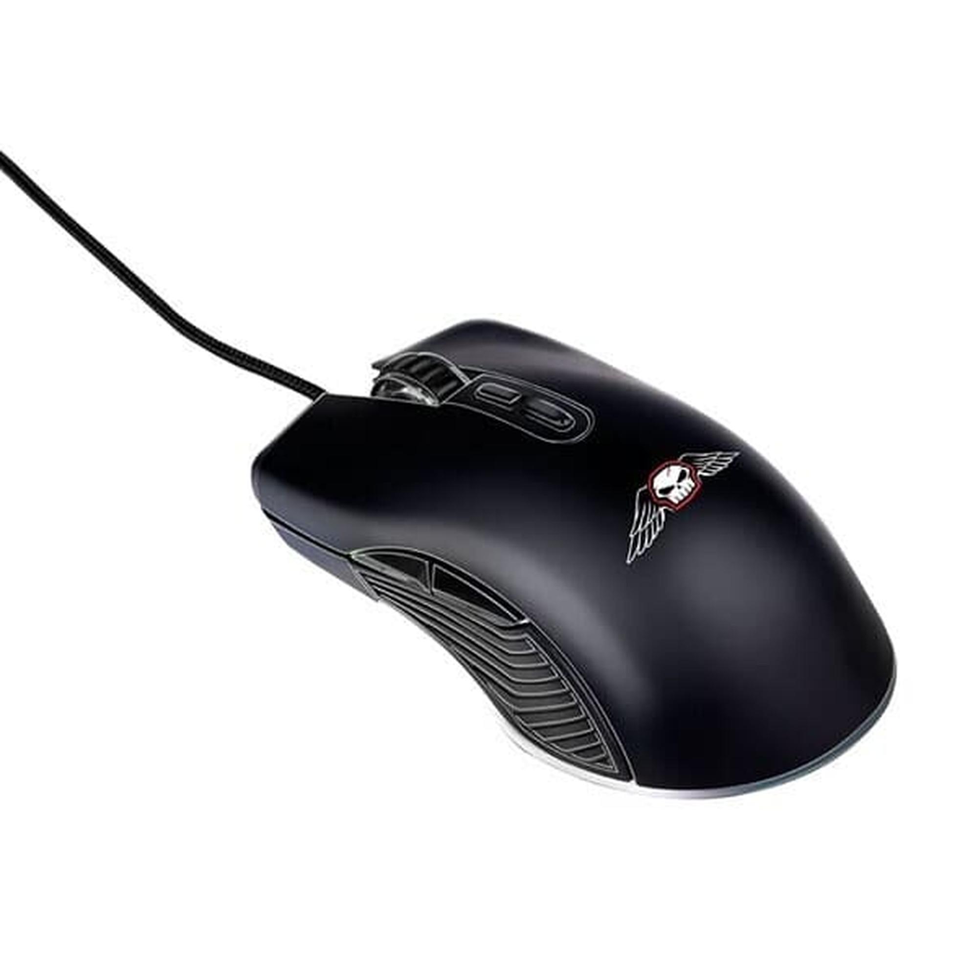 RGB-pelihiiri johdolla, 12800 DPI, 12 painiketta, säädettävä RGB-valaistus, musta ergonominen hiiri pelaamiseen
