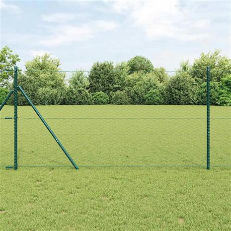 vidaXL Kuusikulmainen Aita Vihreä 1.2x10 m Teräs