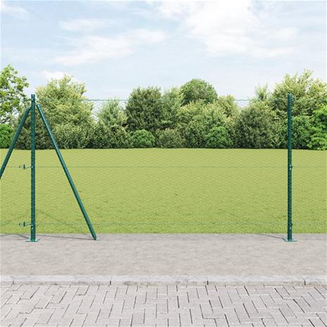vidaXL Kuusikulmainen Aita Vihreä 1.2x10 m Teräs