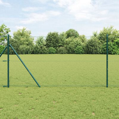 vidaXL Kuusikulmainen Aita Vihreä 1.2x10 m Teräs