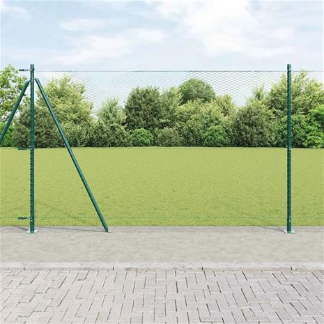 vidaXL Kuusikulmainen Aita Vihreä 1.4x10 m Teräs