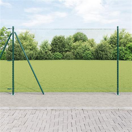 vidaXL Kuusikulmainen Aita Vihreä 1.4x10 m Teräs