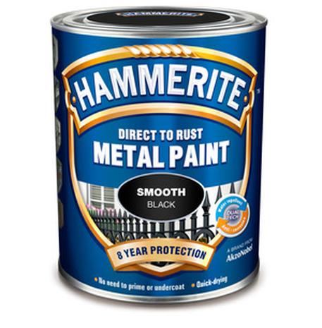 HAMMERITE SILEä? 750ML MUSTA METALLIMAALI – kuva 1/1