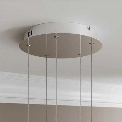 LED-riippuvalo Hayley 5-lampp. pyöreä kromi