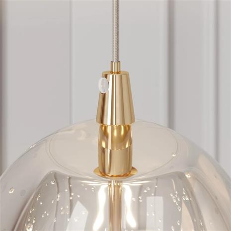 LED-riippuvalo Hayley lasipallo 1-lampp. kulta