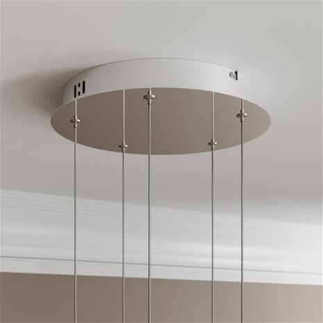 LED-riippuvalo Hayley 5-lampp. pyöreä kromi