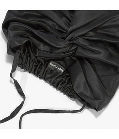 Dore & Rose Premium Silk Bonnet Black Pyyhe 1 kpl