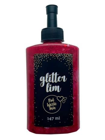 Hobby Mate Glitterlim Rød Hjerte Mix