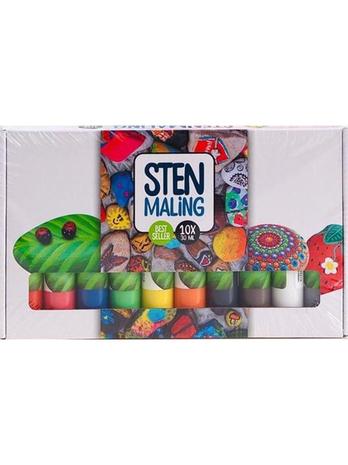 Hobby Mate Stenmaling 10*30ml METALLIC farver
